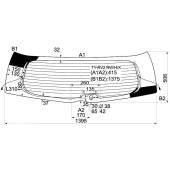Стекло заднее (крышка багажника) с обогревом TOYOTA WISH 09- <b>XYG TY-RV2 RW/H/X</b>