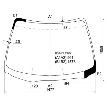Стекло лобовое в клей NISSAN PRESAGE / BASSARA 98-03 <b>XYG U30-R LFW/X</b>