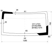Стекло лобовое в клей MITSUBISHI MINICAB RG45 / U60 / TOWN BOX WIDE 2000- <b>XYG U61V LFW/X</b>