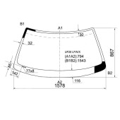 Стекло лобовое в клей LEXUS LS400 / CELSIOR 94-00 <b>XYG UF20 LFW/X</b>