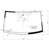 Стекло лобовое в клей VOLKSWAGEN TRANSPORTER T5 VAN 2003- <b>XYG VW-T5-VCPA LFW/X</b>