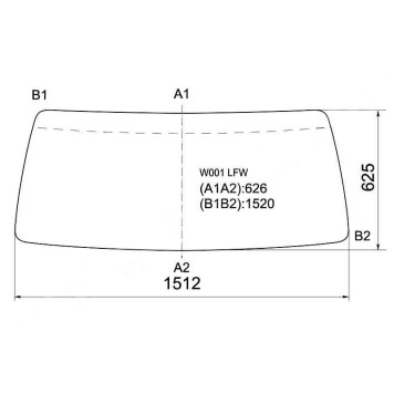 Стекло лобовое в резинку MAZDA TITAN CABOVER TRUCK 80-89 <b>XYG W001 LFW</b>