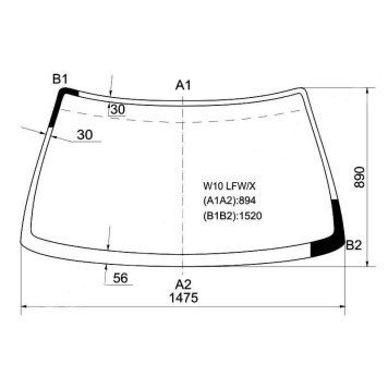 Стекло лобовое в клей NISSAN AVENIR / PRIMERA 90-98 5D WGN <b>XYG W10 LFW/X</b>