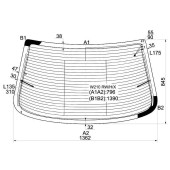 Стекло заднее с обогревом MERCEDES-BENZ E-CLASS W210 95-02 4D <b>XYG W210 RW/H/X</b>