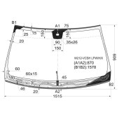 Стекло лобовое с обогревом щеток в клей MERCEDES BENZ E-CLASS W212 10-13 <b>XYG W212-VCSH LFW/H/X</b>