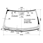 Стекло лобовое с обогревом щеток в клей MERCEDES BENZ E-CLASS W212 10-13 4 / 5D <b>XYG W212-VCSSHA LFW/H/X</b>