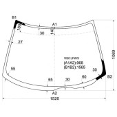 Стекло лобовое в клей NISSAN LARGO 93-99 <b>XYG W30 LFW/X</b>