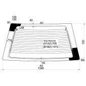 Стекло заднее (крышка багажника) с обогревом NISSAN LARGO 93-99 <b>XYG W30 RW/H/X</b>