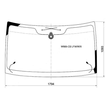 Стекло лобовое с обогревом VOLKSWAGEN CRAFTER / MERCEDES BENZ SPRINTER 06- <b>XYG W906-CS LFW/W/X</b>