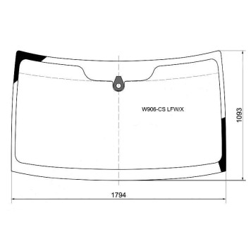 Стекло лобовое в клей VOLKSWAGEN CRAFTER / MERCEDES BENZ SPRINTER 06- <b>XYG W906-CS LFW/X</b>