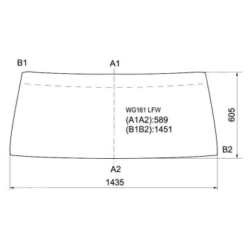 Стекло лобовое в резинку NISSAN PATROL / SAFARI 87-97 3 / 5D <b>XYG WG161 LFW</b>