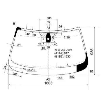 Стекло лобовое в клей BMW X5 E70 07- <b>XYG X5-06-VCS LFW/X</b>