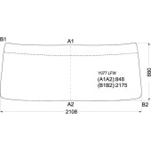 Стекло лобовое в резинку HINO RANGER CABOVER WIDE-BODY TRUCK 2001- <b>XYG Y077 LFW</b>