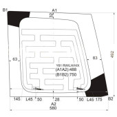 Стекло заднее (распашной двери) левое с обогревом NISSAN PATROL / SAFARI 97-10 3 / 5D <b>XYG Y61 RW/LH/H/X</b>
