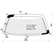 Стекло заднее (крышка багажника) с обогревом SUZUKI BALENO / CULTUS / ESTEEM 3D HBK 95-02 <b>XYG YB1-3D RW/H/X</b>