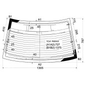 Стекло заднее с обогревом MITSUBISHI GALANT 4D SED 96-02 <b>XYG YC41 RW/H/X</b>