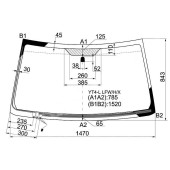Стекло лобовое с обогревом щеток в клей SUZUKI Escudo / GRAND VITARA SUV 5d 2005- <b>XYG YT4-L LFW/H/X</b>