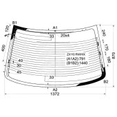 Стекло заднее с обогревом TOYOTA MARK II 4D SEDAN 2000 <b>XYG ZX110 RW/H/X</b>