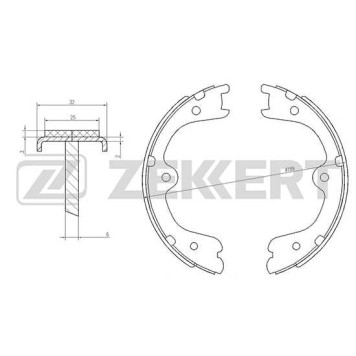 Колодки торм. бараб. зад Nissan Navara (D40M) 04- Pathfinder (R51M) 05- <b>ZEKKERT BK-4047</b>
