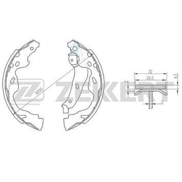 Колодки торм. бараб. зад Citroen C1 I II 05- Opel Agila B 08- Peugeot 107 05- 108 14- Suzuki S <b>ZEKKERT BK-4098</b>
