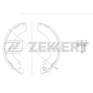 Колодки торм. бараб. зад <b>ZEKKERT BK-4114</b>