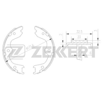Колодки торм. бараб. зад Nissan 350 Z (Z33) 05- Teana (J32) 08- <b>ZEKKERT BK-4171</b>