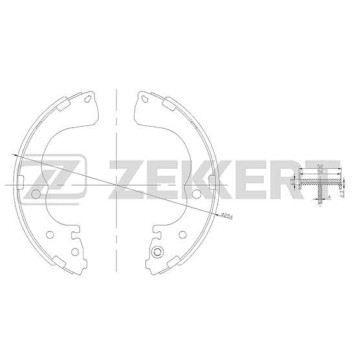 Колодки торм. бараб. зад <b>ZEKKERT BK-4173</b>