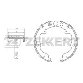 Колодки торм. бараб. зад Chrysler Sebring (JS) 07- Citroen C4 Aircross 12- Mitsubishi ASX (GA) 10 <b>ZEKKERT BK-4438</b>
