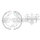 Колодки торм. бараб. зад Toyota Corolla (E120) 01- <b>ZEKKERT BK-4444</b>
