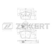 Колодки торм. диск. зад подходит для VOLVO XC90 02- <b>ZEKKERT BS-1143</b>