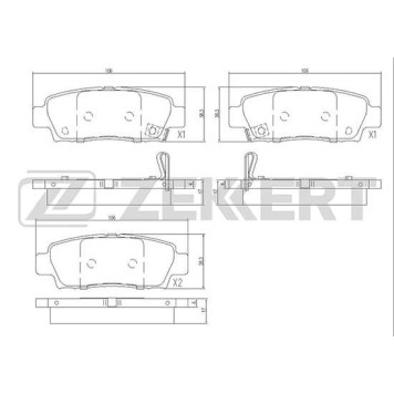 Колодки торм. диск. зад Toyota Avalon 94- Crown IX 96- <b>ZEKKERT BS-1862</b>