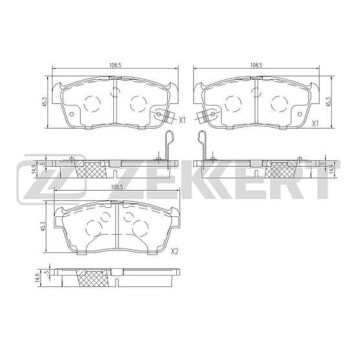 Колодки торм. диск. перед Daihatsu Sirion II 05- Mitsubishi i (_HA_) 06- Nissan Pixo (UA0) 09- Su <b>ZEKKERT BS-1875</b>