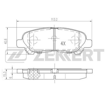 Колодки торм. диск. зад Toyota Kluger II 07- <b>ZEKKERT BS-1877</b>