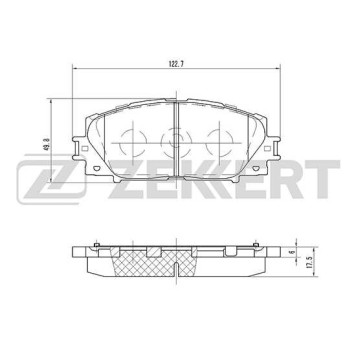 Колодки торм. диск. перед Great Wall Tengyi C30 10- Tengyi C20R 11- Toyota Allion (NZT26_ ZRT26_) <b>ZEKKERT BS-1940</b>