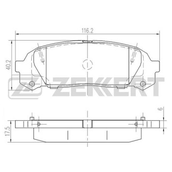 Колодки торм. диск. зад Toyota Chaser III 96- Cresta V 96- Mark II VI 96- <b>ZEKKERT BS-1942</b>