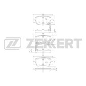 Колодки торм. диск. зад Toyota Avensis (T270) 09- <b>ZEKKERT BS-1946</b>