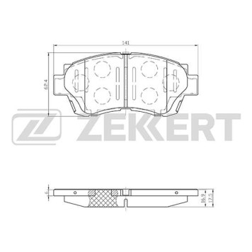 Колодки торм. диск. перед <b>ZEKKERT BS-2080</b>