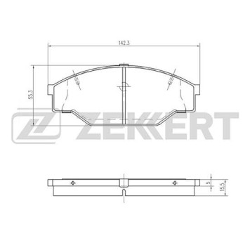Колодки торм. диск. перед <b>ZEKKERT BS-2088</b>