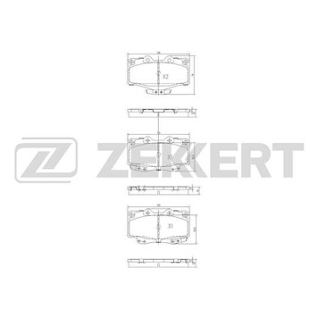 Колодки торм. диск. перед Toyota 4Runner (N130 N180) 87- Hilux (N_) 87- LC 40 80- LC 70 84- 80 <b>ZEKKERT BS-2089</b>