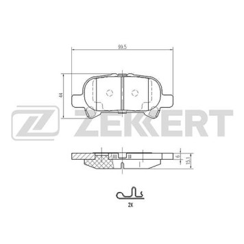 Колодки торм. диск. зад <b>ZEKKERT BS-2094</b>