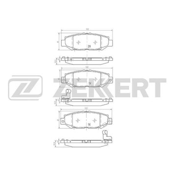 Колодки торм. диск. зад <b>ZEKKERT BS-2097</b>