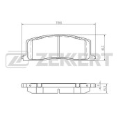 Колодки торм. диск. зад Toyota Previa (TCR1_ 2_) 90- Toyota Tarago 89- <b>ZEKKERT BS-2098</b>