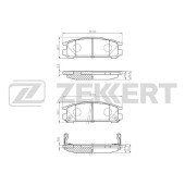 Колодки торм. диск. зад <b>ZEKKERT BS-2133</b>