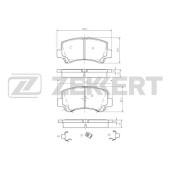 Колодки торм. диск. перед BS2436 <b>ZEKKERT BS-2436</b>