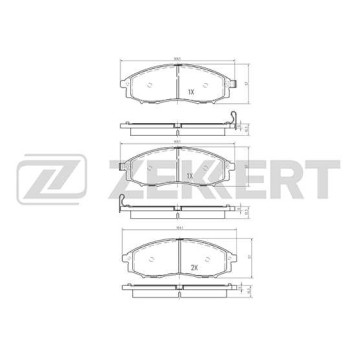 Колодки торм. диск. перед <b>ZEKKERT BS-2522</b>