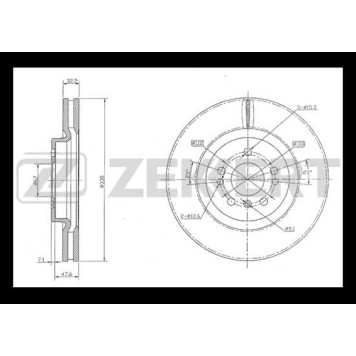 Диск торм. перед. MB ML (164 166) 05- R (W251 V251) 06- <b>ZEKKERT BS-5838</b>
