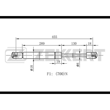 Амортизатор багажника Ford Focus I хэтчбек 98- <b>ZEKKERT GF-1093</b>
