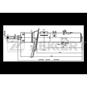 Амортизатор подвески газ. перед. прав. Peugeot 207 06- <b>ZEKKERT SG-5093</b>
