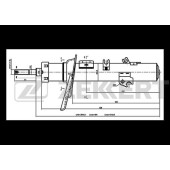 Амортизатор подвески газ. перед. лев. Peugeot 207 06- <b>ZEKKERT SG-5094</b>