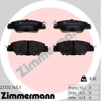 Колодки зад MAZ CX-5 17- <b>ZIMMERMANN 223321451</b>
